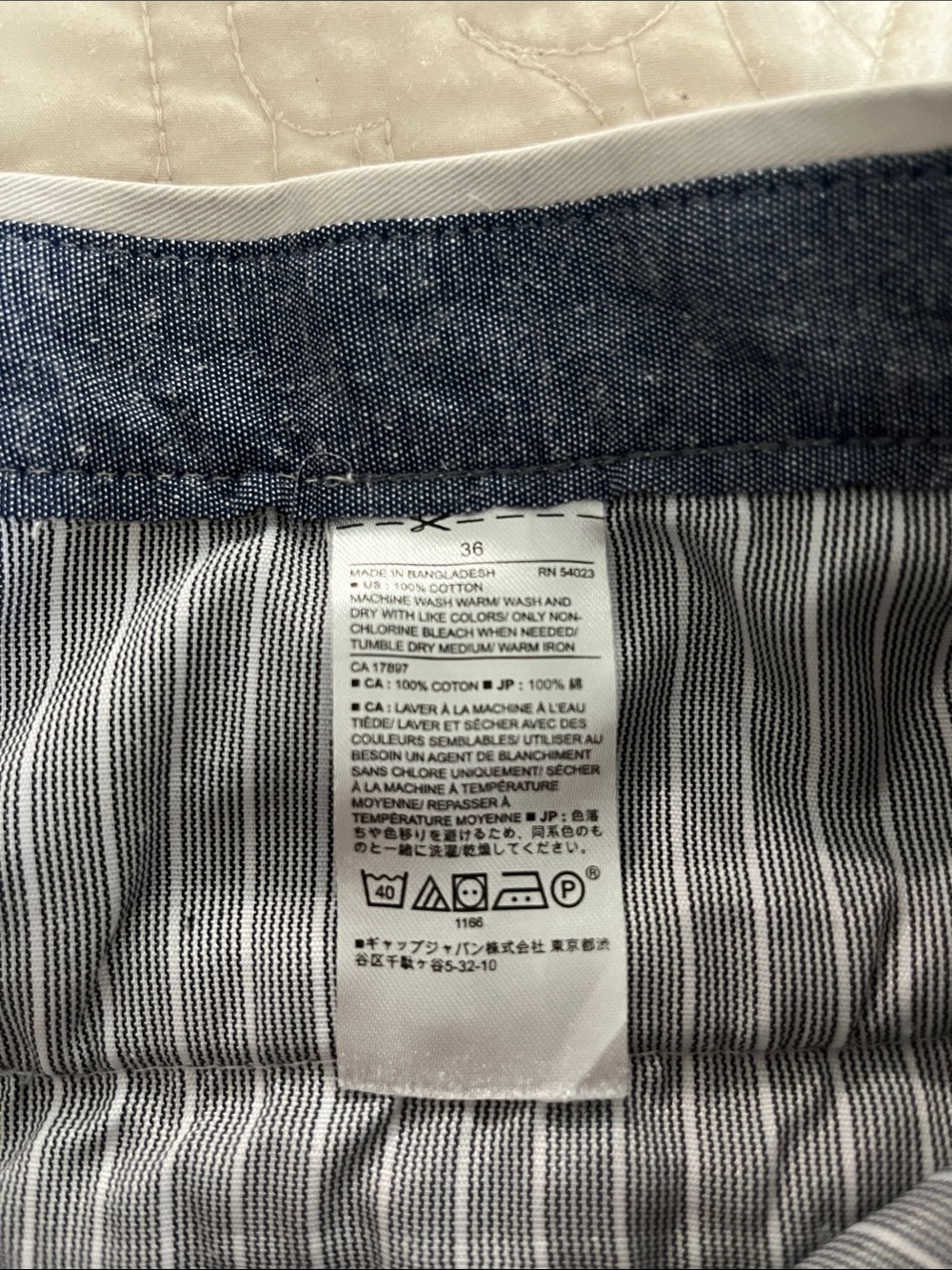 Banana Republic Aiden Slim Fit Khaki Chino Short 9” Size 36 - Picture 8 of 8